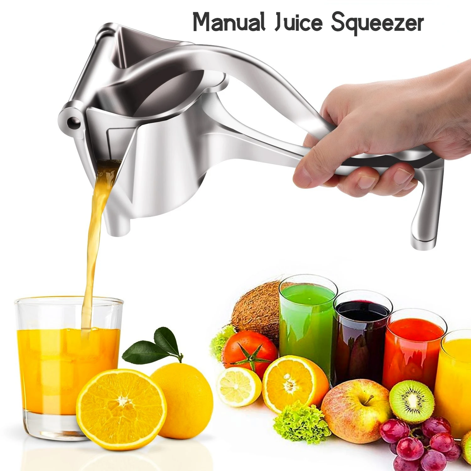 

Manual Juice Squeezer Aluminum Alloy Hand Pressure Fruits Orange Juicer Pomegranate Lemon Squeezer Kitchen Accessories Tools