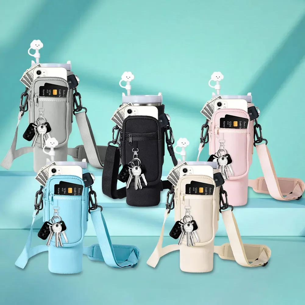 Сумка-слинг Для Бутылки С Водой Регулируемым Ремешком Портативная Переноска