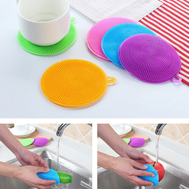 6 шт. силиконовые щётки для мытья посуды