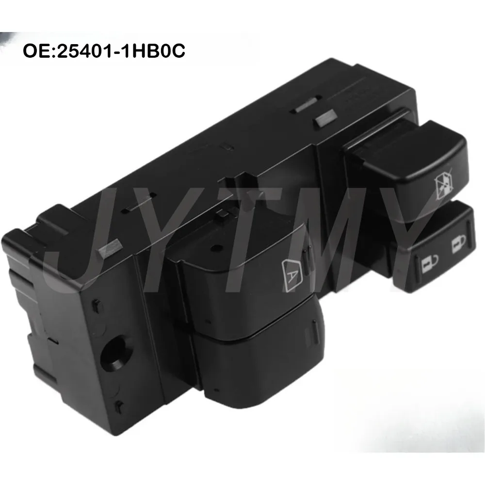 Фото Кнопка управления стеклоподъемником для NISSAN SUNNY VERSA 2012, NOTE MICRA K13 2010-2018, левая, для водителя, артикул 25401-1HB0C №4