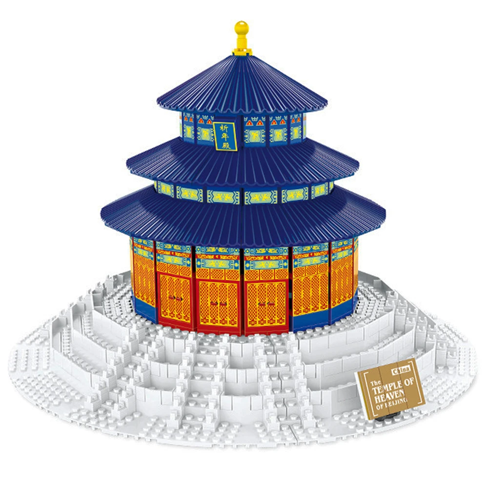 

Wange 5222 1052pcs The TEMPLE OF HEAVEN OF BEIJING World's Great Architecture Building Blocks Bricks Toys For Cheldren