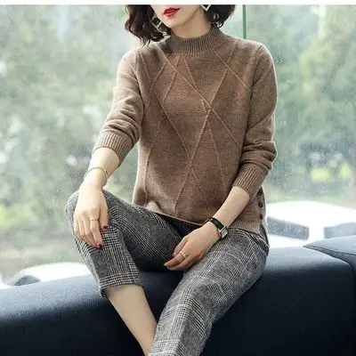 

Maternity turtleneck thickened sweater women's autumn and winter new loose one
