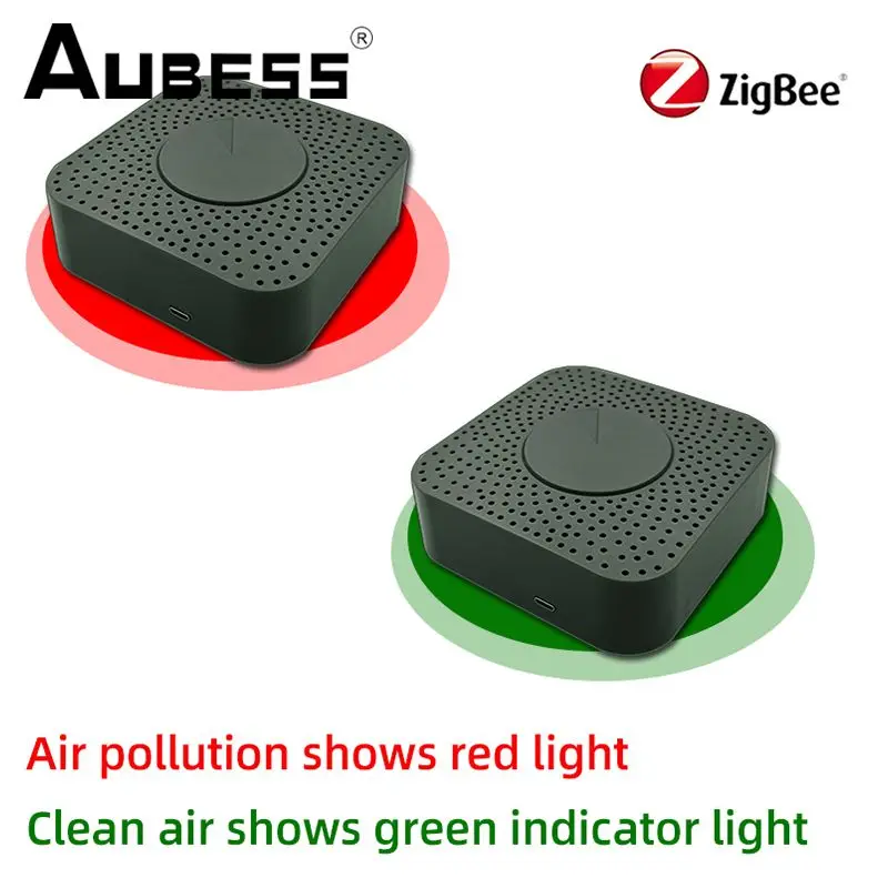 

Temperatur Humidity Sensor Household Brand New 80 Decibels Alarm Air Quality Monitor Automation Works With Zigbee Gateway Tuya