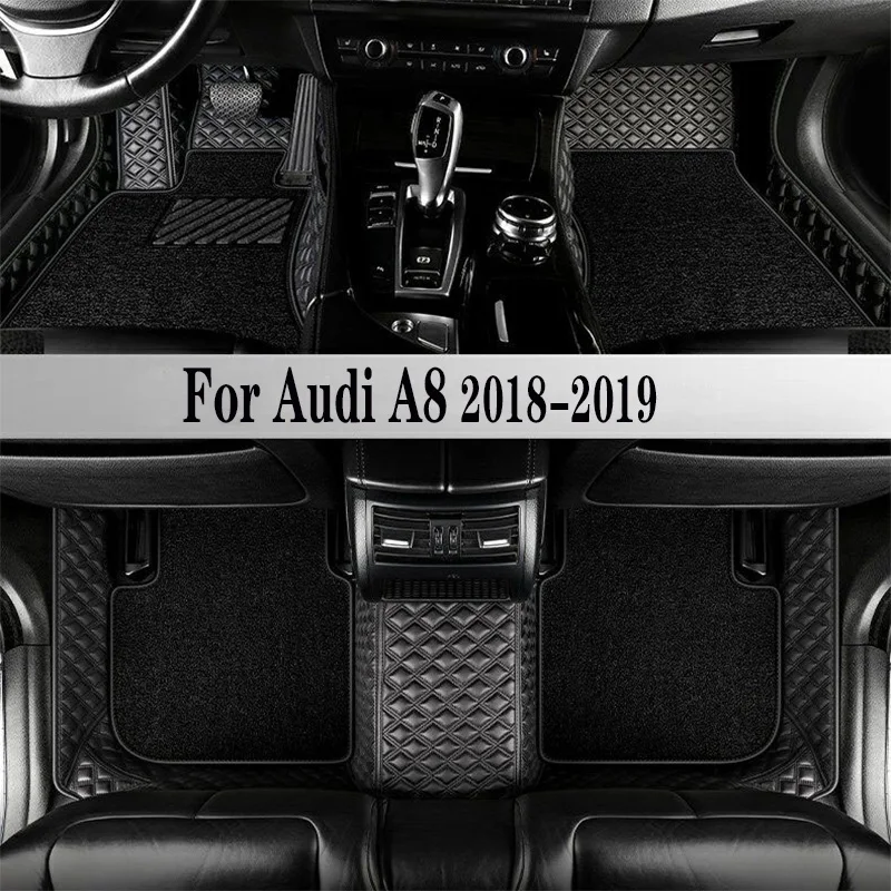 

Коврики на заказ для Audi A8 2019 2018, автомобильные коврики, автомобильные аксессуары, интерьеры, автомобильный Стайлинг, кожаные водонепроницаемые накладки на ножки