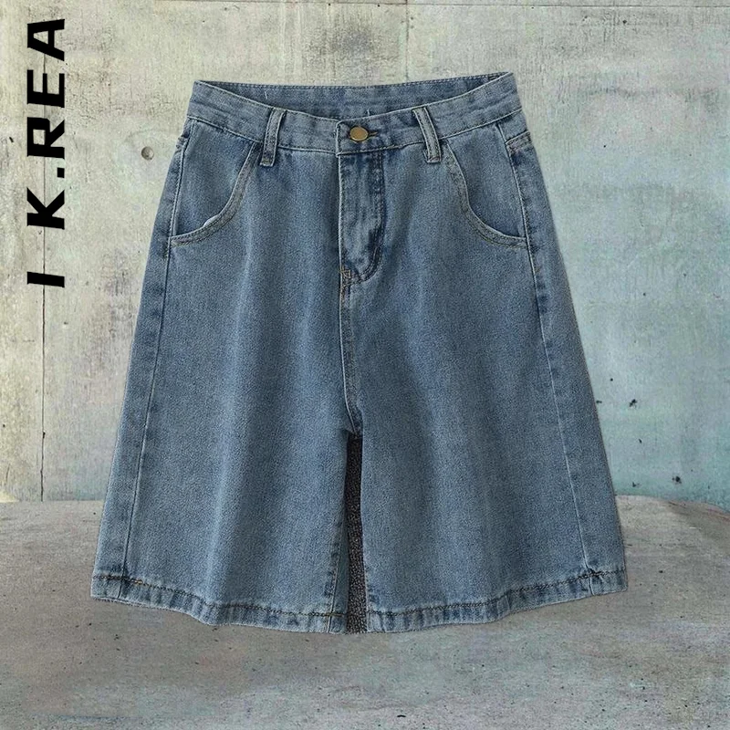 

I K.Rea Women Sexy Denim Pants Fit Blue Denim High Waist Button Jeans Retro High Waisted Woman Mom Jeans Denim Jeans