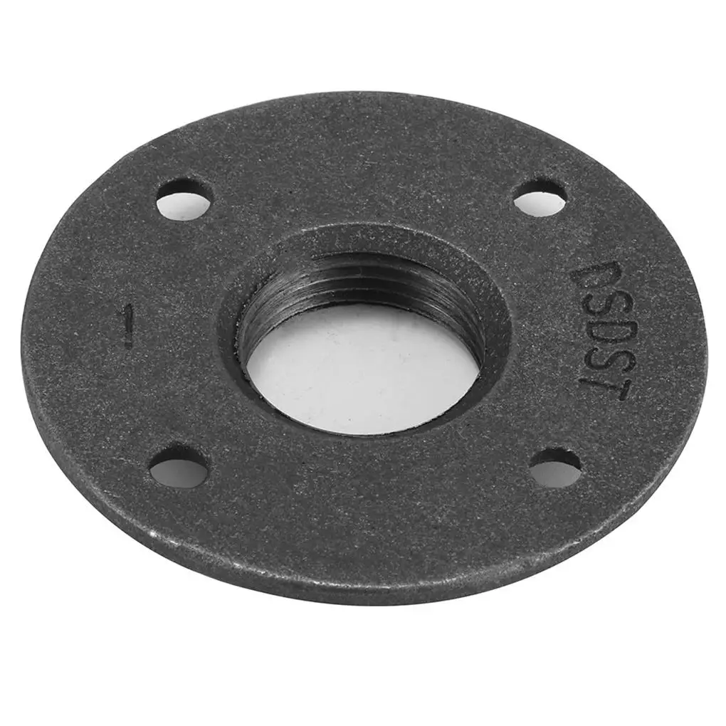 

10pcs 1” Threaded Flange 4 Holes Pipe Flange Cast Iron Malleable Iron Threaded Flange