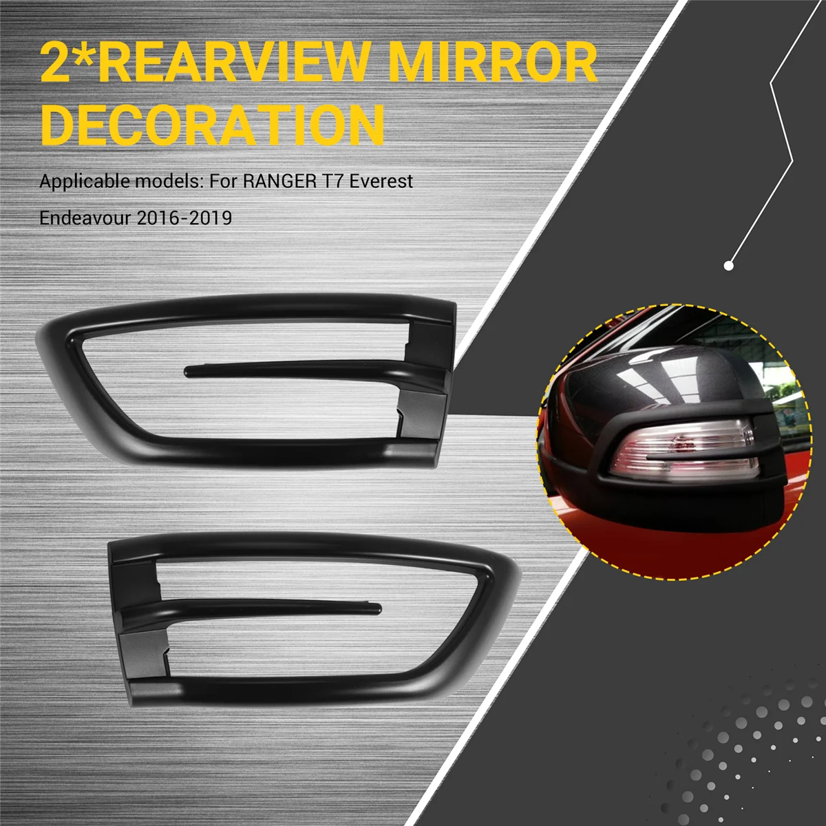 Для Ford Ranger T7 Everest Endeavour 16-19 автомобильное зеркало заднего вида декоративная