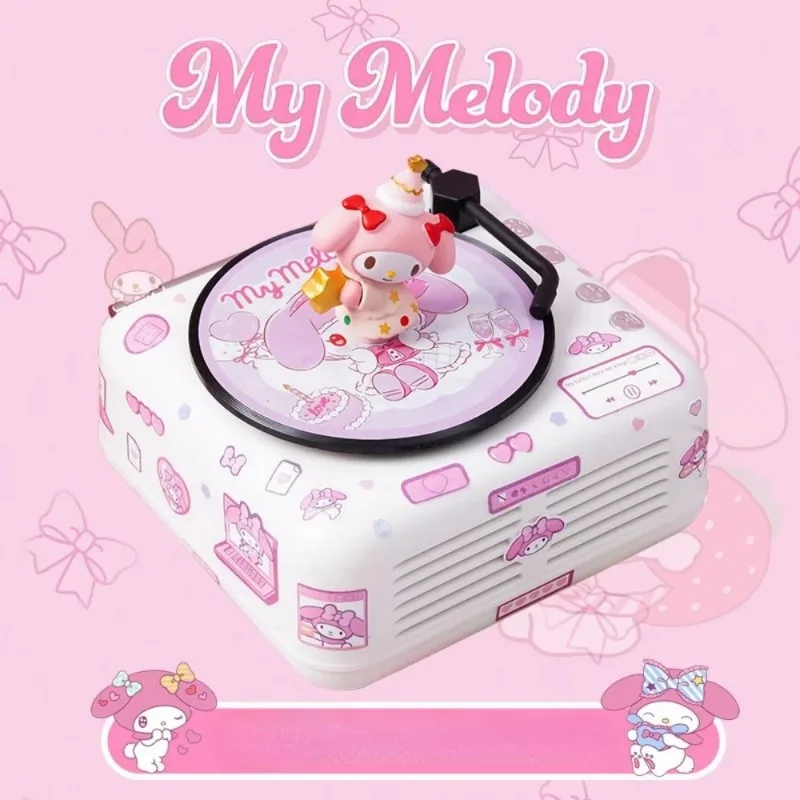 Kawaii Sanrio Hello Kitty Kuromi My Melody Cinnamoroll маленький Bluetooth-динамик практичный проигрыватель