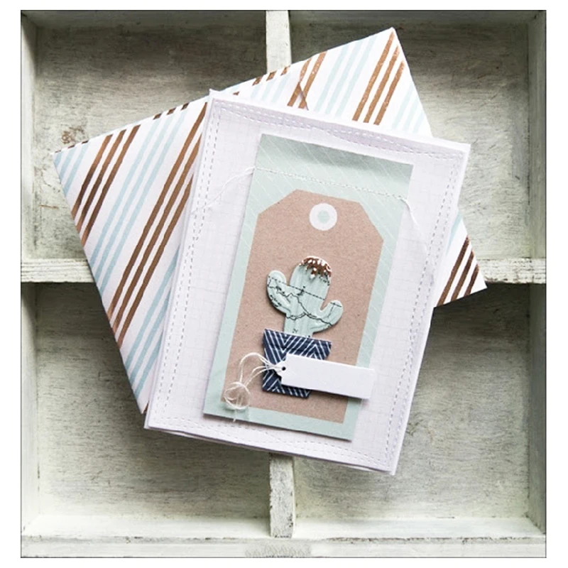7pcs/lot 3 Style Cactus 2022 New Arrivals Metal Cutting Dies Scrapbooking Decoration Embossed Album Photo Card DIY Handicrafts - купить по
