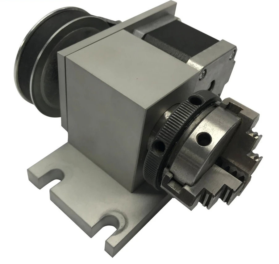 

A Axis 50 Chuck and Thimble Cnc Mini Dividing Head Engraving Machine Parts CNC 3040 4 Axis Cnc Router 2 Phase 4 Wire Nema 17 4:1
