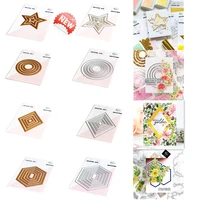 new dies 2022 arrivals nested shape hot foil plate metal cutting die decor scrapbooking diy craft cut card paper punch embossing