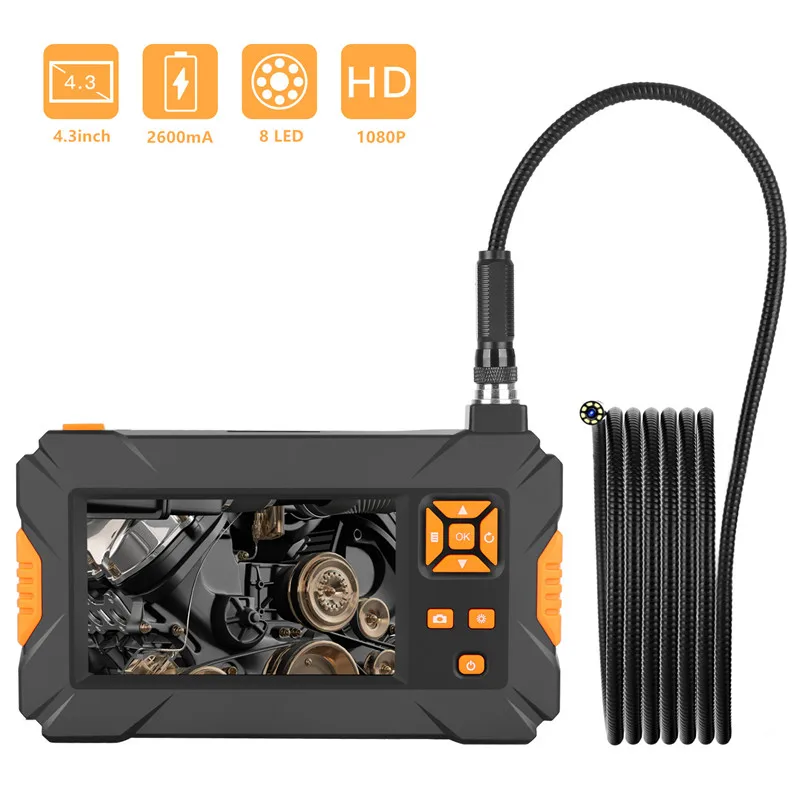 

HD1080P 4.3 Inch 8MM Display Screen Industrial Endoscope Camera Car Monitor Endoscope for Cars Flexible Endoscopio Videoscope