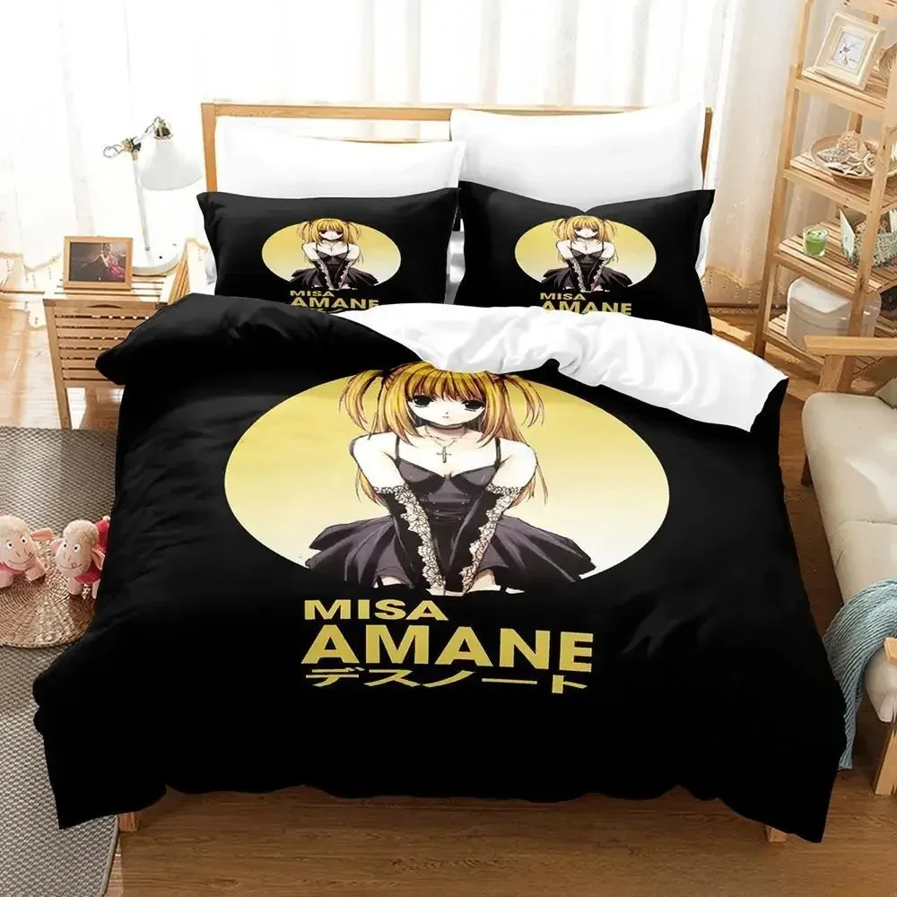 2024 New Death Note Misa Misa Bedding Set Single Twin Full Queen King Size Bed Set Adult Kid Bedroom Duvet cover Sets Anime Bed (art.: 3920ca3833bd2) - 3920ca3833bd2