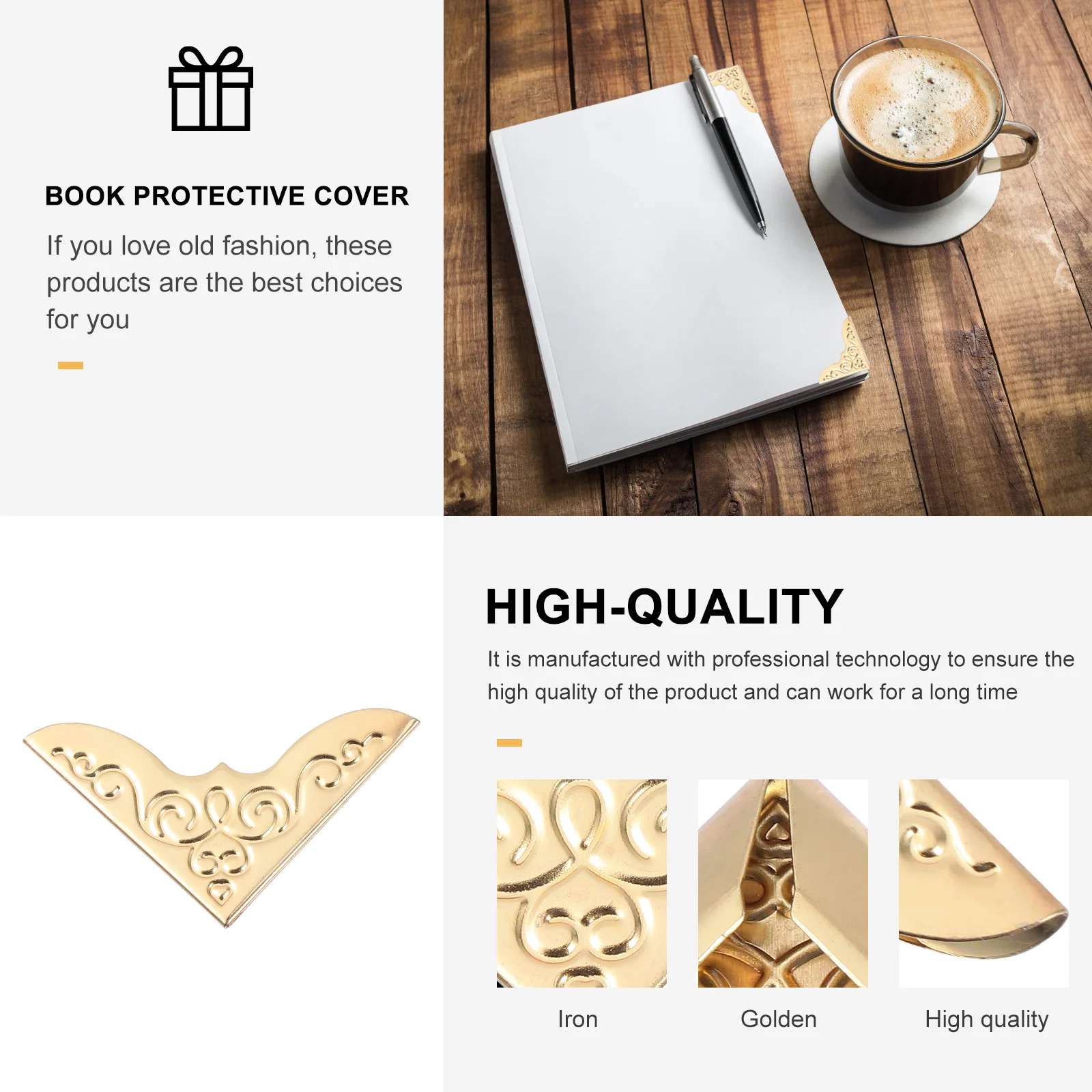 20 шт. книжные чехлы металлическая угловая папка защитная крышка железная защита