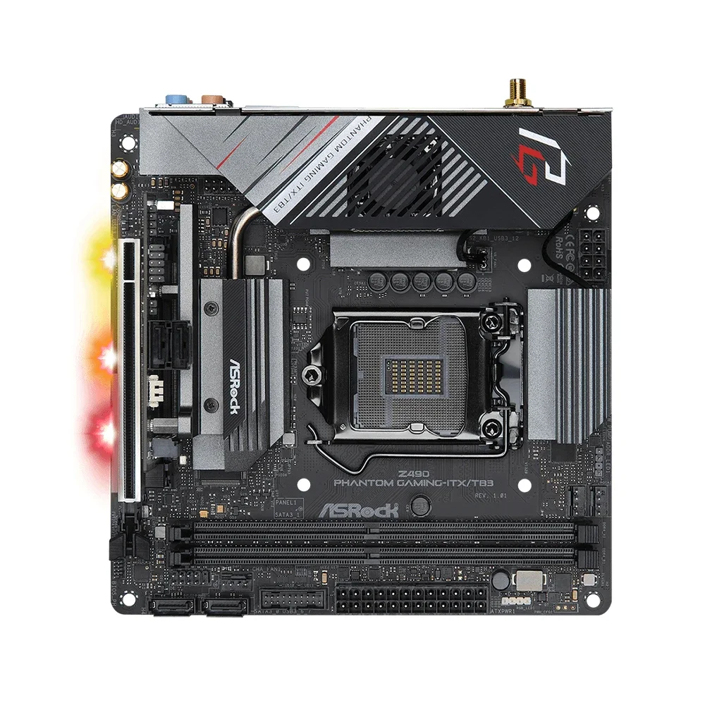 Материнская плата ASRock Z490 ITX поддерживает i9-11900KF 10900K i7-11700K 10700F i5-11600 10400 Процессор DDR4