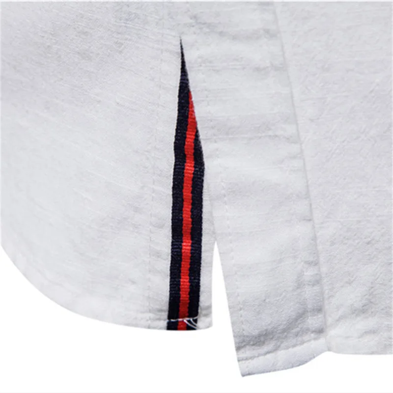 Autumn Shirt Men Solid Color High Quality Long Sleeve Cotton White Shirt for Men Lapel Casual Social Men's Shirts New