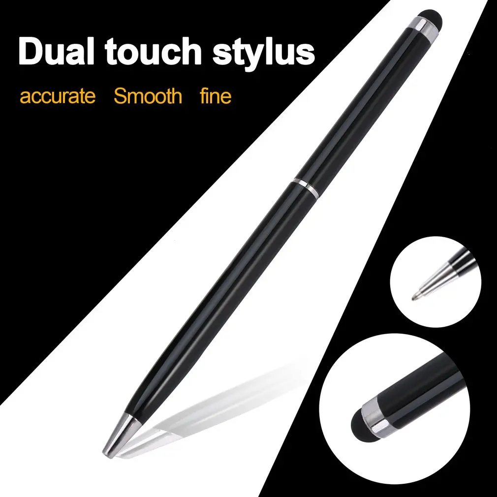 

2in1 Universal Stainless Steel Capacitive Crystal Touch Screen Stylus & Ball Point Pen for Tablet PC Phone Office School Student