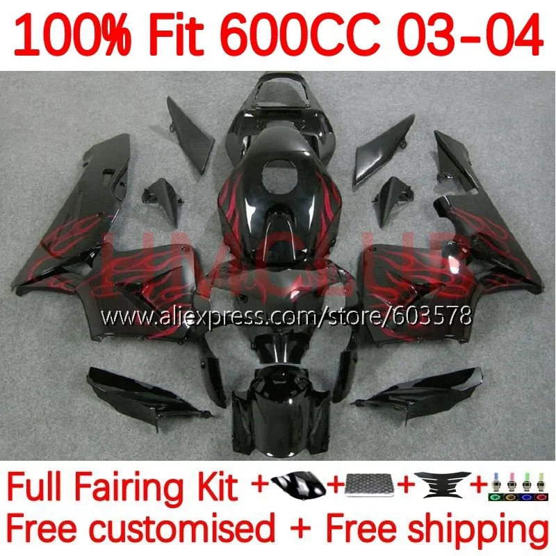 

Инъекция для HONDA CBR 600RR 600F5 CBR600F5 CBR 600 RR red flames F5 CBR600RR 2003 2004 CBR600 RR 03 04 обтекатель OEM 143No.50