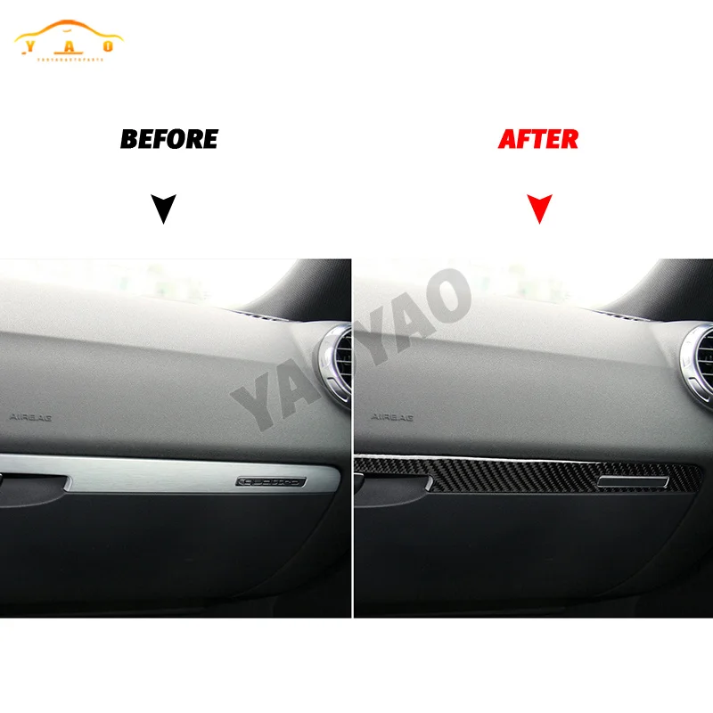Фото Углеродное волокно для Audi TT 8N 8J MK123 TTRS 2008-2014, приборная панель, панель второй пилот, декоративная накладка, наклейка, аксессуары для интерьера №2