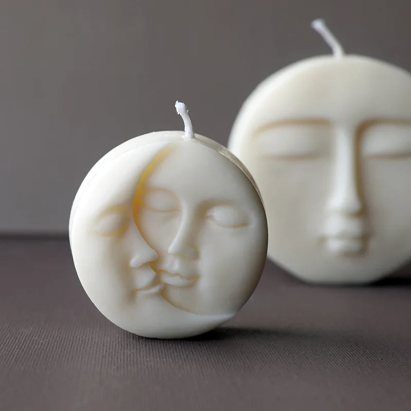 

Nordic Abstract Face Moon Scented Candle Soy Wax Decorative Party Souvenir Creative Home Decoration Aromatic Candles Ornament