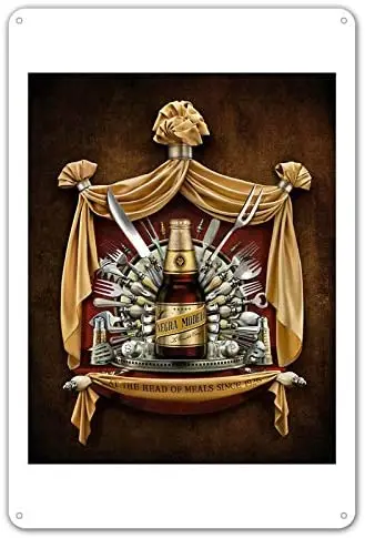 

Wall Decor Metal Signs Personalized Tin Poster Plate of Negra Modelo: Coat of Arms Sign Tin Sign 8 x 12 inches