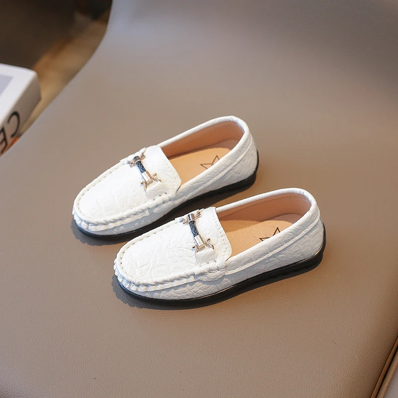 Кожаные туфли для мальчиков цвет черный/белый школы женская свадебная обувь