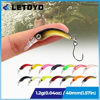 letoyo 40mm dying fishing lure trout mini crankbait micro minnow crank floating artificial hard baits freshwater fishing tackle