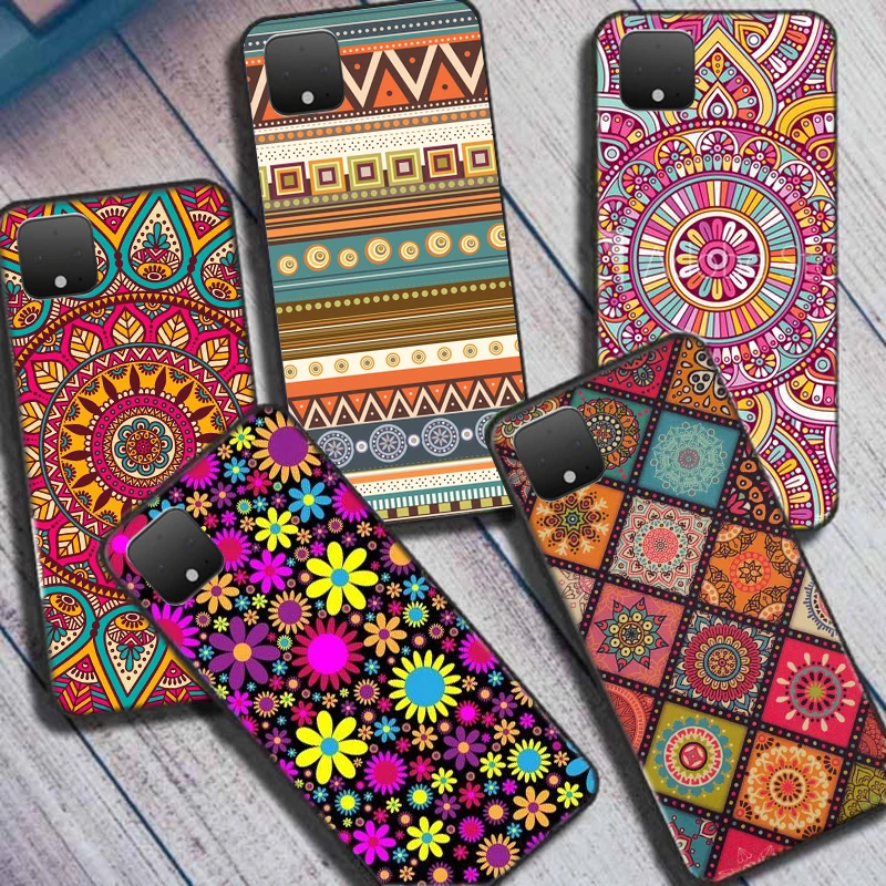 Для Google Pixel 4 XL чехол с индийским узором Мандала задняя крышка телефона для Google Pixel4XL 4 XL Pixel4 Pixel 4XL Мягкий силиконовый чехол s