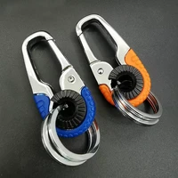 car keychain pendant durable zinc alloy steel buckle key ring outdoor carabiner climbing traveling keyfob gift