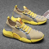 spring new flying woven mens shoes mens casual sports low top tide shoes mesh breathable mens shoes