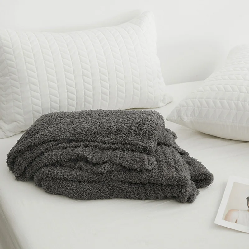Fleece Sherpa Throw Blanket Super Fuzzy & Soft Throw Blanket Lightweight Warm Blankets for Sofa Couch Bed Home All Season TJ8258