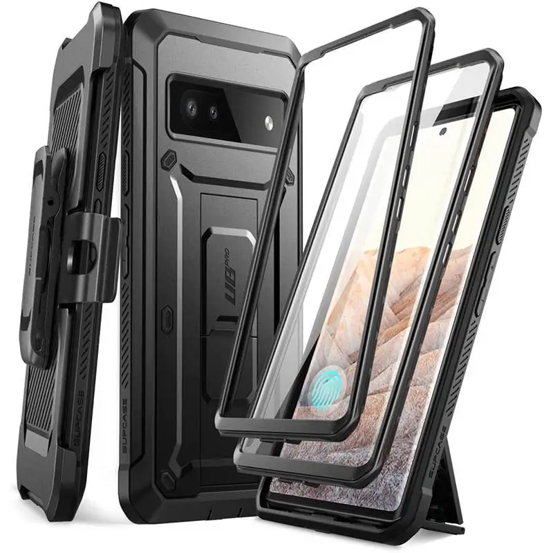 For Google Pixel 6A Case 2022 SUPCASE UB Pro Extra Front Frame Full-Body Dual Layer Belt-Clip with Built-in Screen Protector