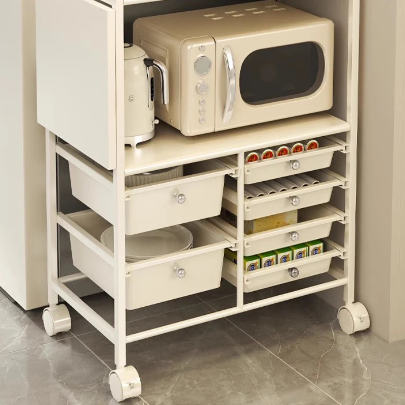 Rynkowa kuchenka mikrofalowa do przechowywania Wyspa Organizer Artykuły spożywcze Salon Jedzenie Napoje Wyspy Naczynie Hotel Ser Serwagen Meble