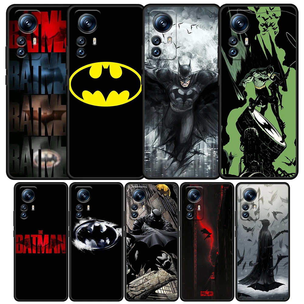 

DC Comics Batman Soft Black Phone Case For Xiaomi Mi 12T 12S 12X 12 11 11T 11i 10T 10 9 Pro Lite Ultra 5G Cover Shell Coque Capa