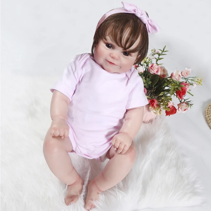 Реалистичная кукла Reborns для малышей 20-дюймовая открытая улыбающаяся детская
