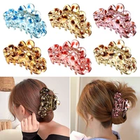 girls acrylic hairpin hair claws headwear korean style hair accessories hair clips amber flower ornament styling tools
