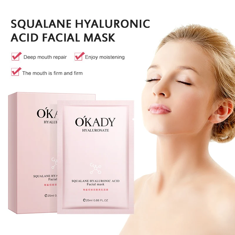 

Squalane Masks Hyaluronic Acid Beauty Hydrating Facial Masks Deep Moisturizing Nourish Firming Delicate Pore Masks Skin Care