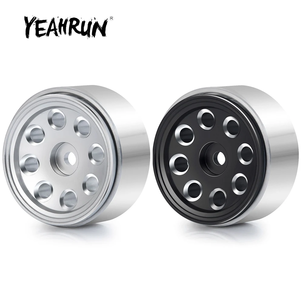 

YEAHRUN CNC Metal 1.0" Beadlock Micro Wheel Rims Hub for Axial SCX24 90081 Deadbolt Wrangler Gladiator Bronco 1/24 RC Car Truck