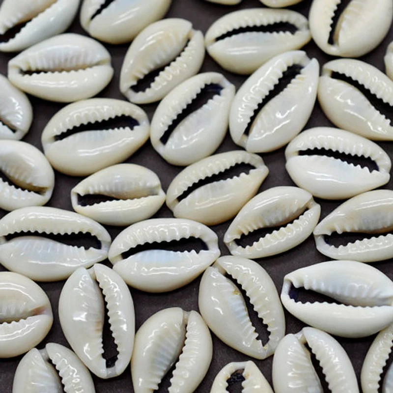 

50Pcs White DIY Sea Shell Cowrie Cowry Charm Beads Beach Jewelry Accessories for Women Sea Shells Earrings Bracelet Necklace