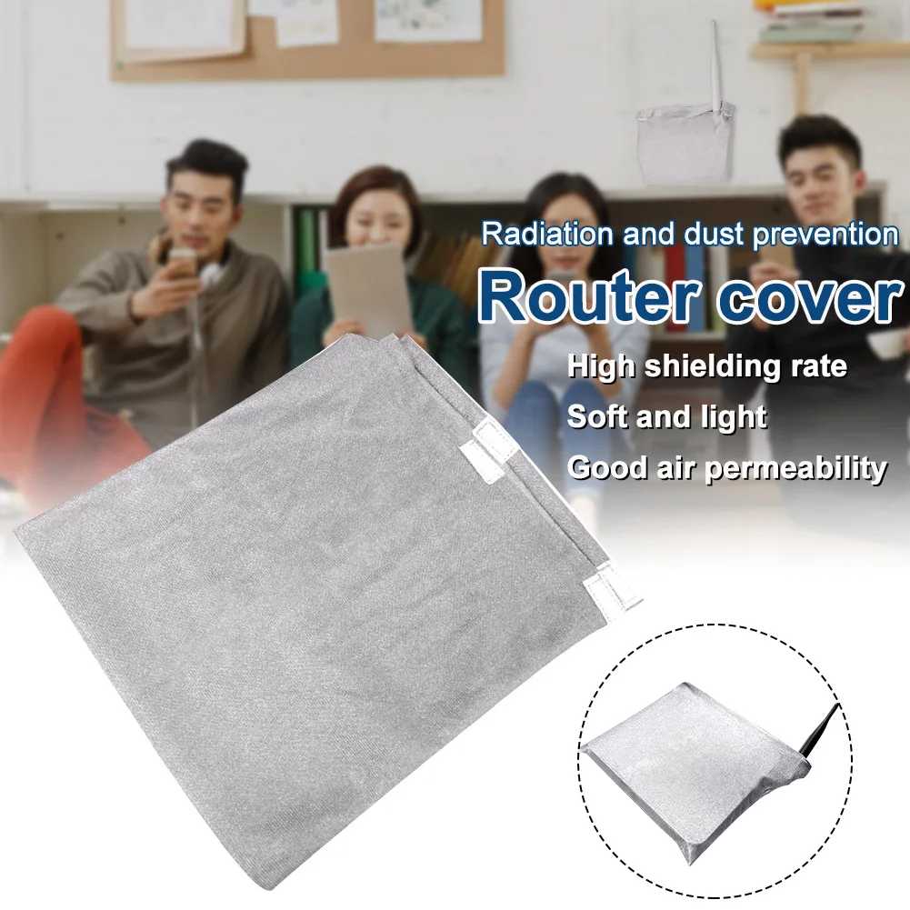 

EMF Shielding Practical Washable Wireless Router Cover WIFI Pouch Accessories Safe Radiation Protection Silver Fiber RF Blocking