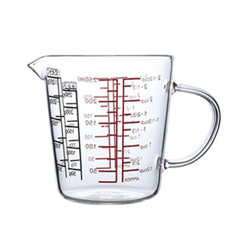 

250Ml Glass Measuring Cup Milk Jug Heat Resistant Glass Cup Measure Jug Creamer Scale Cup Tea Coffee Microwave Safe