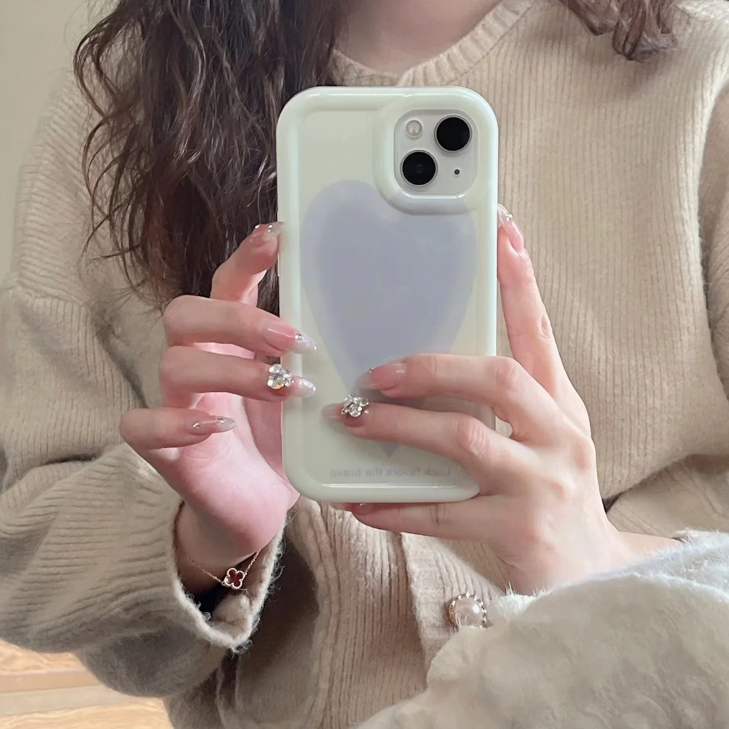 

Colored Halo Dyed Purple Love Phone Case For iphone 14 13 12 11 Pro Max X XR XSMAX 7 8 Plus SE TPU Case Cover new products