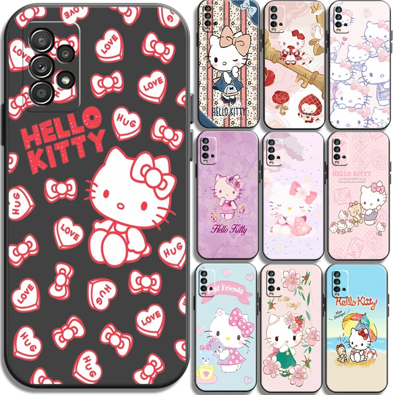 

Милые Чехлы Hello Kitty для Xiaomi Redmi K40 Gaming K40 Pro K30 Pro K40 Pro Plus Redmi K20 K30, мягкие чехлы из ТПУ, задняя крышка