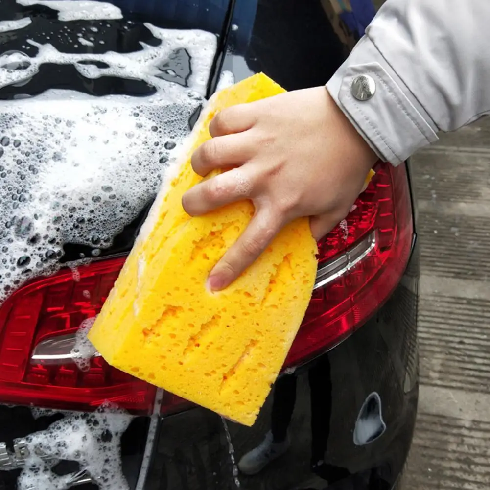 

Car Wash Sponge Extra Large Cleaning Honeycomb Coral Car Yellow Thick Sponge Block Car Supplie Auto Wash Tools Absorbent