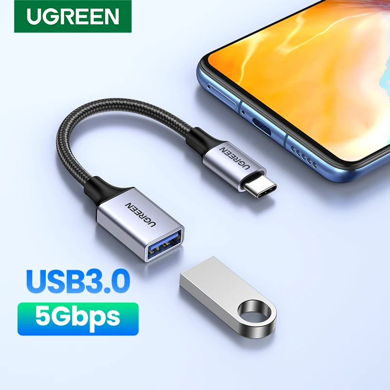 

UGREEN USB C to USB 3.0 OTG Adapter USB Type-C OTG Data Cable Connector for Samsung GalaxyS 10 MacBook Pro 2019 USB C Adapter