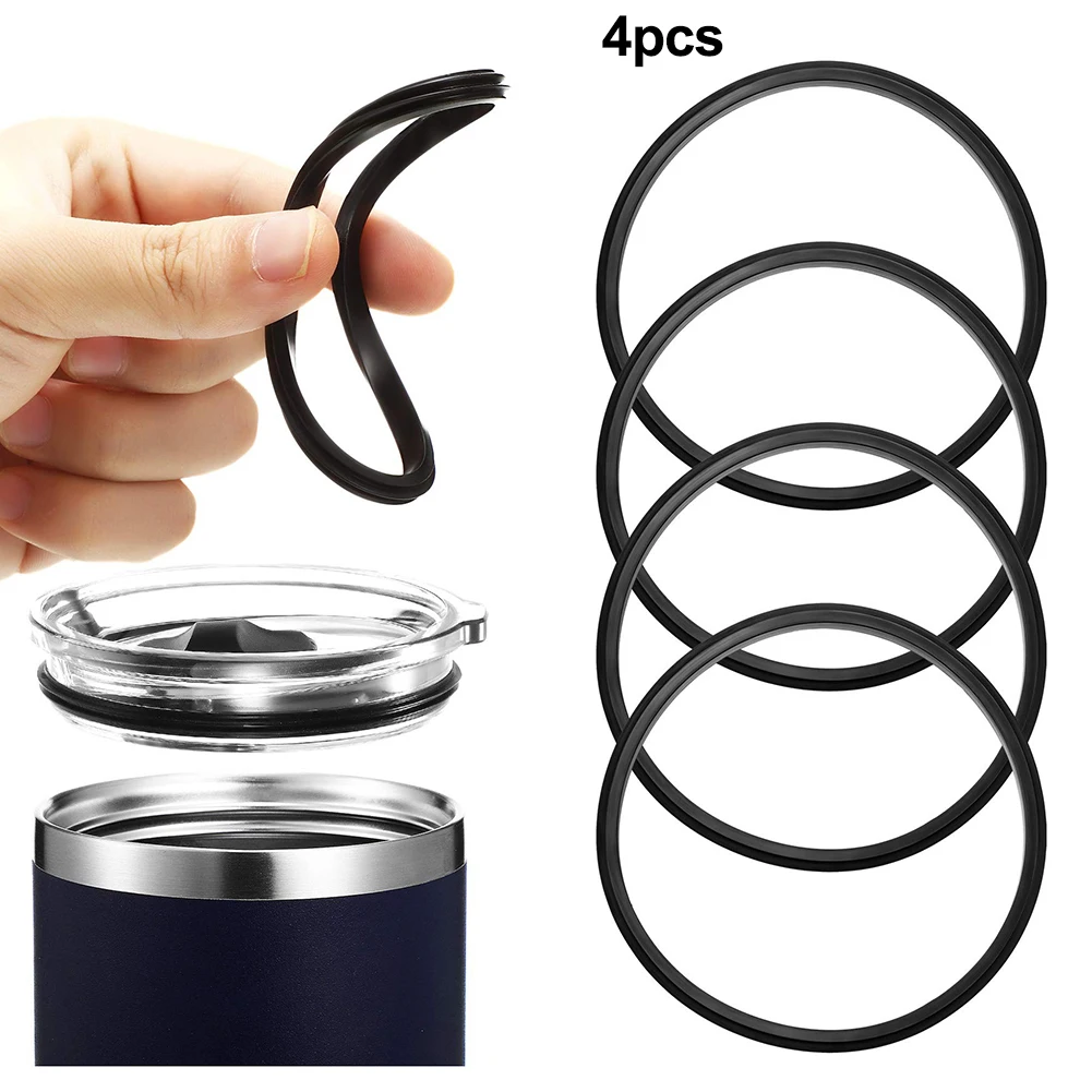 

4Pcs Silicone Sealing O-Rings Gaskets For 16oz&20oz Vacuum Bottle Cover Stopper Thermal Cup Lid Resistance O Ring Seals Gaskets