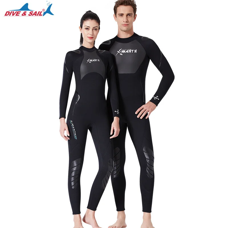 Dive & Sail 3mm Diving Suit Dive Equipment Water Sports Wet Jump Suits Swimwear Wetsuit Winter for Women/man Neoprene Wetsuits