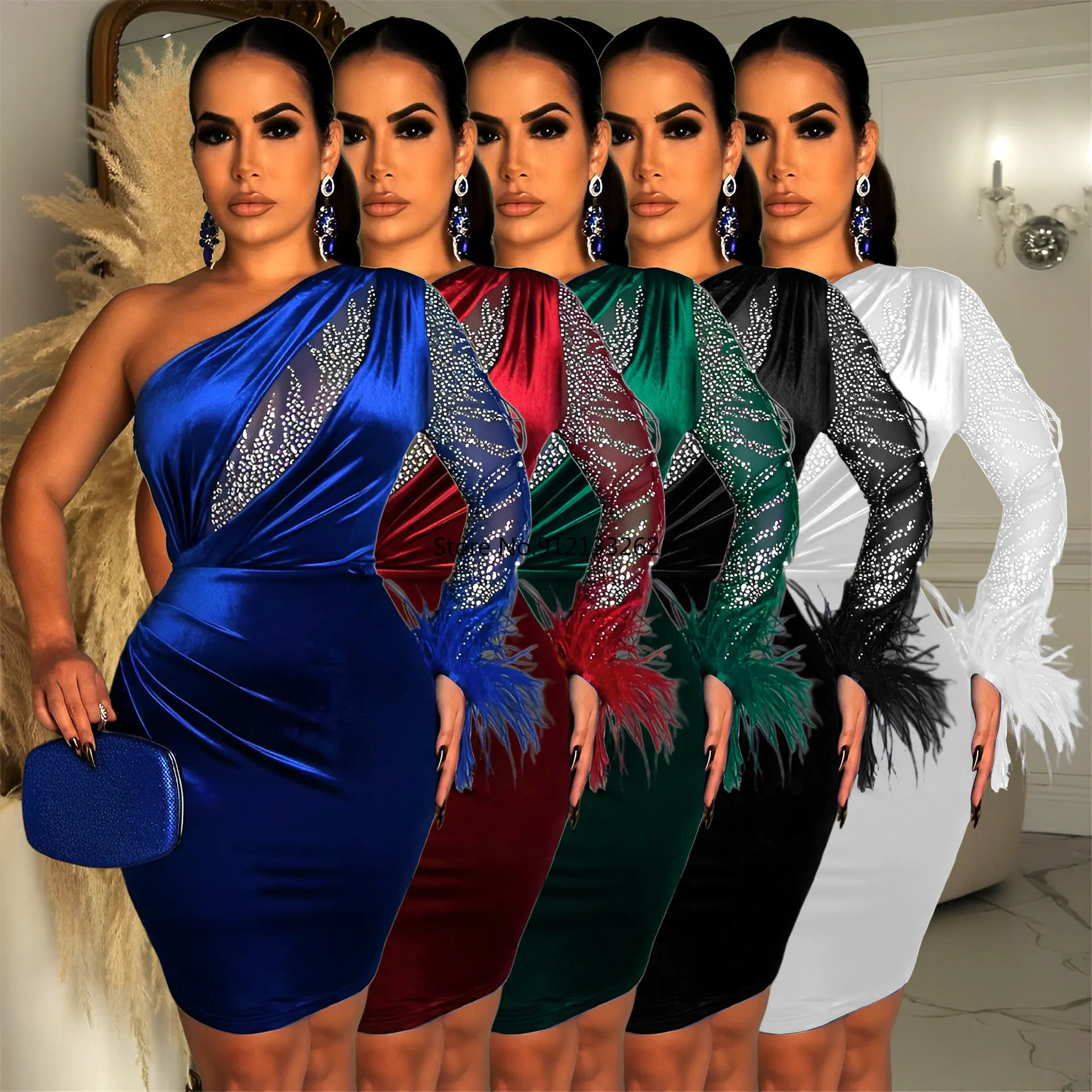 

African Dress for Women Africa Femme 2023 Solid Color Dashiki Long Sleeve Ankara Dresses Girl Party Dress African Clothes