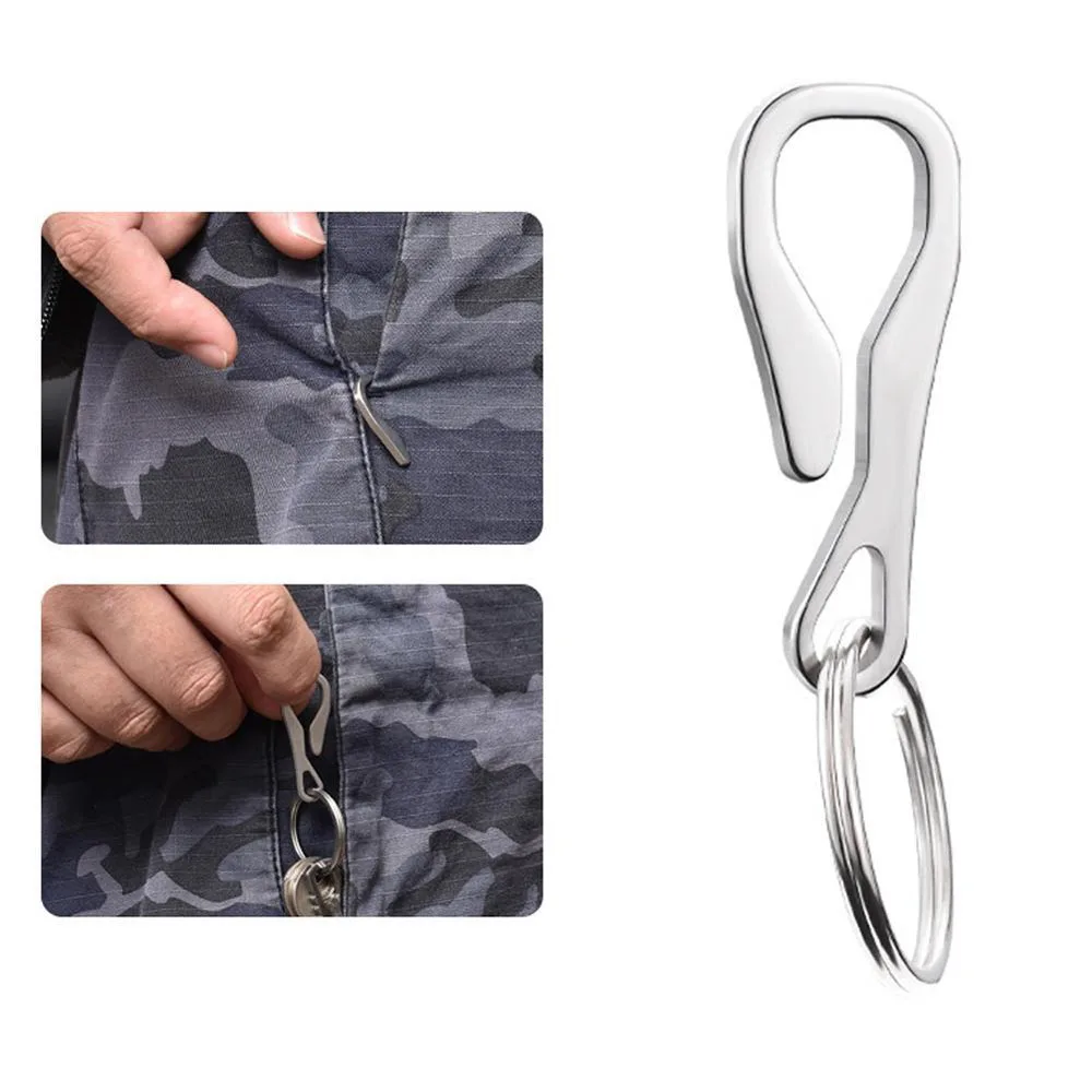 

Safe Outdoor Survival Tool With Key Ring Multi Tool Mountaineering Hook Carabiner Carabiners Clip Keychain