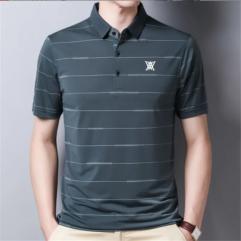 Golf Wear for Men Summer Men's Golf T-shirt Comfortable Soft Breathable Men's Tops Short Sleeves Golf Shirts Golf Clothing